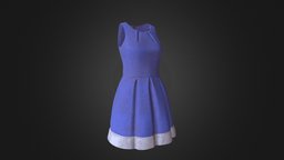 Dress women, clothes, dress, woman, maya, substance-painter, female, zbrush