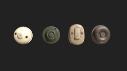 Door Bells Pack object, rust, bell, outside, dirty, outdoor, old, asset, game, low, poly, ring, door, horror