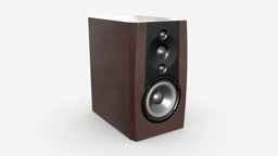 Bookshelf Speaker music, volume, speaker, system, studio, sound, stereo, acoustic, audio, bass, bookshelf, woofer, loud, amplified, tweeter, 3d, pbr, black