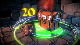 RPG Magic Chest rpg, mimic, dice, treasure, gamedev, dnd, 20, magical, chains, game-ready, treasurechest, blender3dmodel, low-poly-model, mithology, treasure-chest, stylizedmodel, madewithsubstance, rpggame, madewithblender, dndcharacter, gamedev-3dmodel, character, low-poly, blender, lowpoly, blender3d, gameart, gameasset, wood, stylized, animated, magic, gold, mitic, treasurechestchallenge