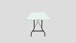 Folding Table Set with 4K Textures Low-poly modern, white, household, desk, flat, garage, party, furniture, table, 4k, trending, folding-table, lowpoly, plastic, foldable-table, beer-pong