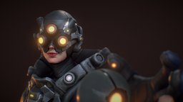 Project Access Character realtime, dae_howest, fornite, weapon, character, sci-fi, stylized, characterdesign, groupprojects