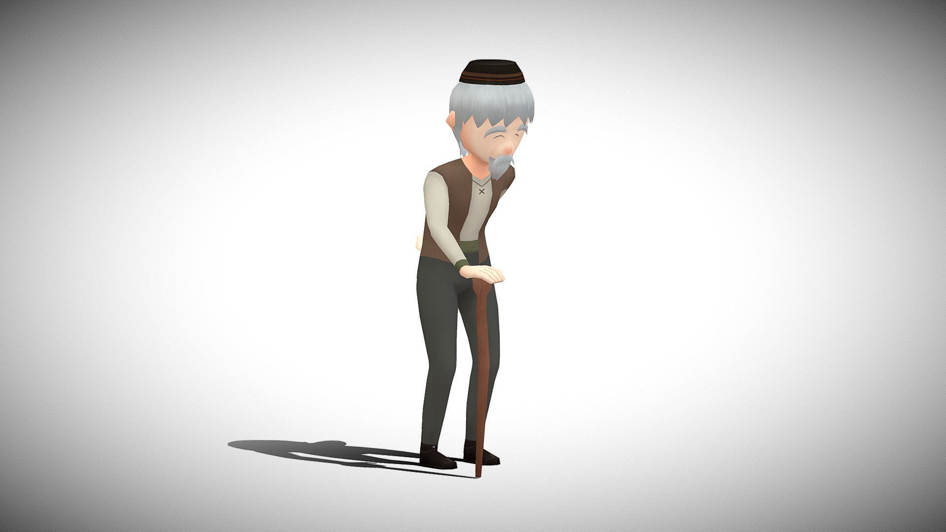 Highly optimized, rigged, and animated.

Polygon Count: 1070

Triangle Count: 2052



Color Variants:

• Peasant Elder Halden Brown

• Peasant Elder Halden Green

• Peasant Elder Halden Grey

• Peasant Elder Halden Khaki



Animations:

• Death

• Idle

• Idle2

• Idle3

• Run

• Run2

• Run3

• Sit

• Sit2

• Walk

• Walk2

• Walk3



Removable Parts:

• Beard

• Mustache

• Hat

• Walking Stick

(Object can be disabled in the hierarchy if needed for story/character upgrade)



Support

Your satisfaction is my top priority! 

If you need any support or have any suggestions, kindly send us an email, and we will get back to you immediately (usually within 24hr).

Please leave a review if you are satisfied with the product. It will help us create more for you :) - Stylized NPC - Peasant Elder Halden - Buy Royalty Free 3D model by Winged Boots Studio (@wingedbootsstudio) 3d model