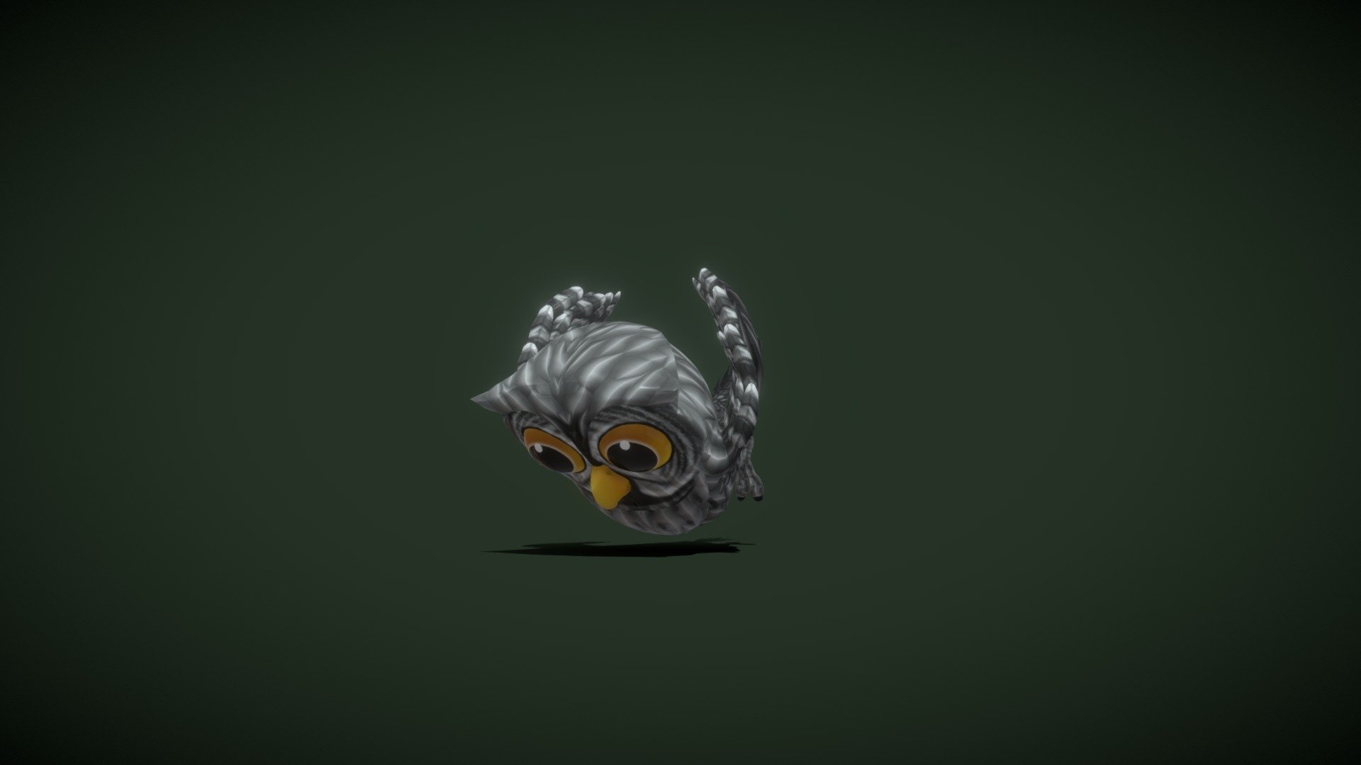 Cartoon Grey Owl Animated 3D Model is completely ready to be used in your games, animations, films, designs etc.  

All textures and materials are included and mapped in every format. The model is completely ready for visualization in any 3d software and engine.  

Technical details:  




File formats included in the package are: FBX, OBJ, GLB, ABC, DAE, PLY, STL, BLEND, gLTF (generated), USDZ (generated)

Native software file format: BLEND

Render engine: Eevee

Polygons: 10,916

Vertices: 11,048

Textures: Color, Metallic, Roughness, Normal

All textures are 2k resolution.

The model is rigged and animated.

7 animations are included: idle, talk, walk, take off, fly, glide, land. All animations (besides the take off and the landing) are full cycles.

You can see all animations on YouTube [https://www.youtube.com/watch?v=fZplvzJW5xM]

Only following formats contain rig and animation: BLEND, FBX, GLTF/GLB
 - Cartoon Grey Owl Animated 3D Model - Buy Royalty Free 3D model by 3DDisco 3d model