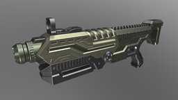 Sci-Fi Gun games, props, game-ready, machine-gun, lowpolymodel, sci-fi-weapon, 3dsmax, weapons, substance-painter, sci-fi, hardsurface, gun, 3d-game-assets