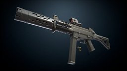 UM 44 SMG rifle, assault, scope, textures, prop, fps, shoot, bullet, sight, vr, ar, aaa, 4k, flashlight, props, tactical, game-ready, waepon, game-asset, 4ktextures, pbr-texturing, fpsweapon, aaa-game-model, militaryweapon, weapon, low-poly, pbr, lowpoly, military, gameasset, gun, war, smg, gameready, noai