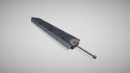 Berserk Dragonslayer Greatsword manga, berserk, greatsword, substancepainter, substance, weapon, maya, sword, anime, maya2020