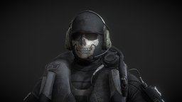 Classic Ghost army, fight, combat, battle, duty, call, cod, weapons, military, gun, ghost, war, guns, of