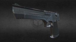 Desert Eagle (Black) eagle, desert, 357, 50, 44, pistol, imi, weapon, pbr, gun
