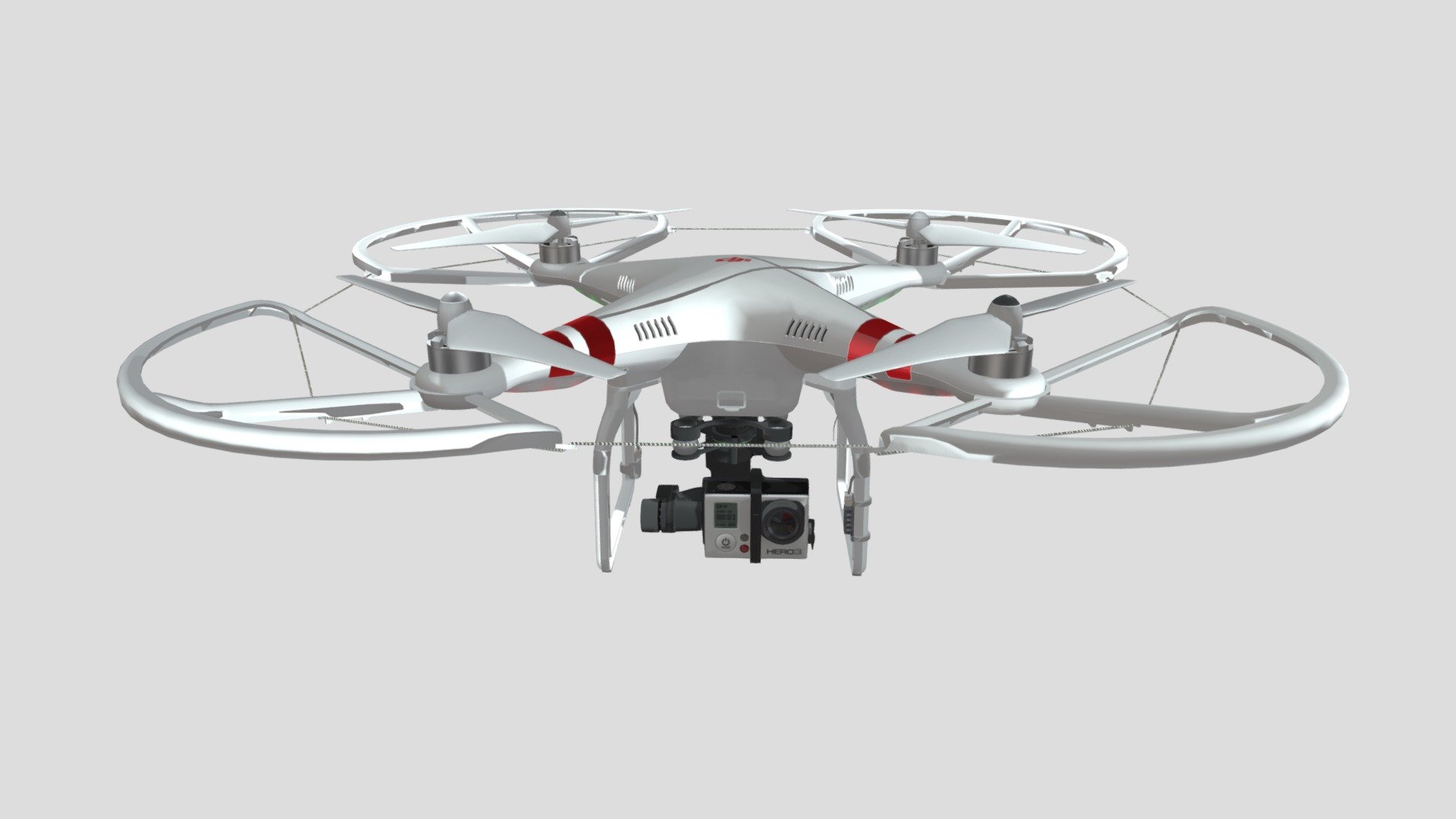 大疆品牌下的无人机。Phantom 2是DJI在第一代RTF产品Phantom的基础上做了诸多改进而推出的一代升级产品，Phantom 2 Vision 更是基于Phantom 2飞行平台实现的空中照相机，与Phantom 2 Vision所不同，Phantom 2能更好的支持Zenmuse H3-2D云台、Zenmuse H3-3D云台和Zenmuse H4-3D云台，让用户轻松获得平稳流畅的视频。
Drones under the DJI brand. Phantom 2 is an upgraded product launched by DJI after making many improvements based on the first-generation RTF product Phantom. Phantom 2 Vision is an aerial camera based on the Phantom 2 flying platform. Unlike Phantom 2 Vision, Phantom 2 can Better support for Zenmuse H3-2D PTZ, Zenmuse H3-3D PTZ and Zenmuse H4-3D PTZ, allowing users to easily obtain smooth and smooth videos 3d model