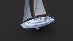 Sailing Yacht With Interior yacht, sail, sail-boat, watercraft, saling, boat, sailing-yacht, sailing-boat
