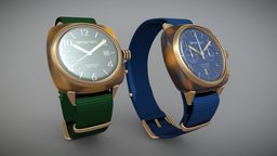 BRISTON CLUBMASTER CLASSIC ACETATE GOLD tortoise, club, master, vr, ar, wristwatch, bristol, lowpolymodel, highfashion, pbr, watch, gold