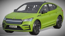 Skoda Enyaq Coupe RS iV iv, wheel, green, modern, power, wheels, suv, european, drive, 4x4, urban, speed, battery, fast, hybrid, offroad, family, germany, realistic, coupe, czech, skoda, rs, crossover, contemporary, prestige, ecologic, allroad, progressive, allterrain, vehicle, design, car, sport, electric, 2022, lusury, enyaq