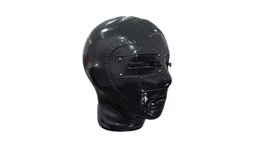 Female Latex Full Head Mask mouth, leather, full, , shiny, eyes, head, mask, latex, pbr, low, poly, female, zipped