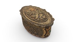 Carved bears souvenir box souvenir, box, bears, tourism, realitycapture, wood, container