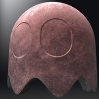 Red Ghost (Concrete Sculpture) concrete, pac-man, sculpture