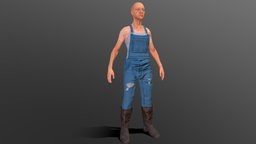 Old-Time Farmer Eddie people, substancepainter, maya, character, zbrush, characterdesign, people-models, noai