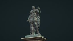 Ceaser Statue autodesk, statue, game-asset, game-model, roman-art, low-poly-model, pbr-shader, zbrush-sculpt, bronze-sculpture, autodesk3dsmax, bronze-statue, substancepainter, substance, photoshop, pbr