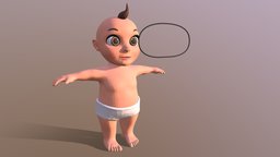 cartoon baby body, baby, boy, people, child, young, kinder, woman, character, girl, cartoon, man, human, rigged