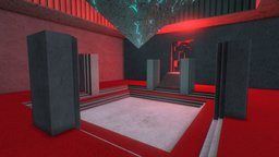 Ancient Sci-Fi Portal Room room, portal, ancient, aura, smoke, lighting, scifi, stone