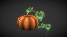 Pumpkin lopoly, handpainted, asset, pumpkin