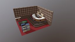 Isometric Bar Room bar, isometric, isometric-room, isometric3d, maya, maya2022