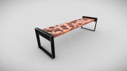 Designer Bench room, modern, bench, sitting, fashion, apartment, designer, hall, 3d, art, chair, model, design, wood, abstract, sketchfab, interior, download, steel, fashionista