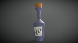 Bottle A Hooch sculpt, handpaintedtexture, blendersculpt, stylizedprop, blendermodel, substancepainter, substance, game, blender, lowpoly, gameasset, stylized, bottle, gameready, stylizedbottle