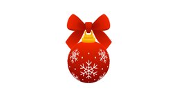 Christmas Decoration Ball 3 symbol, cute, style, winter, card, bow, xmas, new, sphere, christmas, party, icon, holiday, noel, merry, decor, vector, logo, year, greeting, january, illustration, december, ribbon, celebration, garland, festive, bauble, adornment, trendy, 2021, low, poly, decoration, polygon, ball, simple