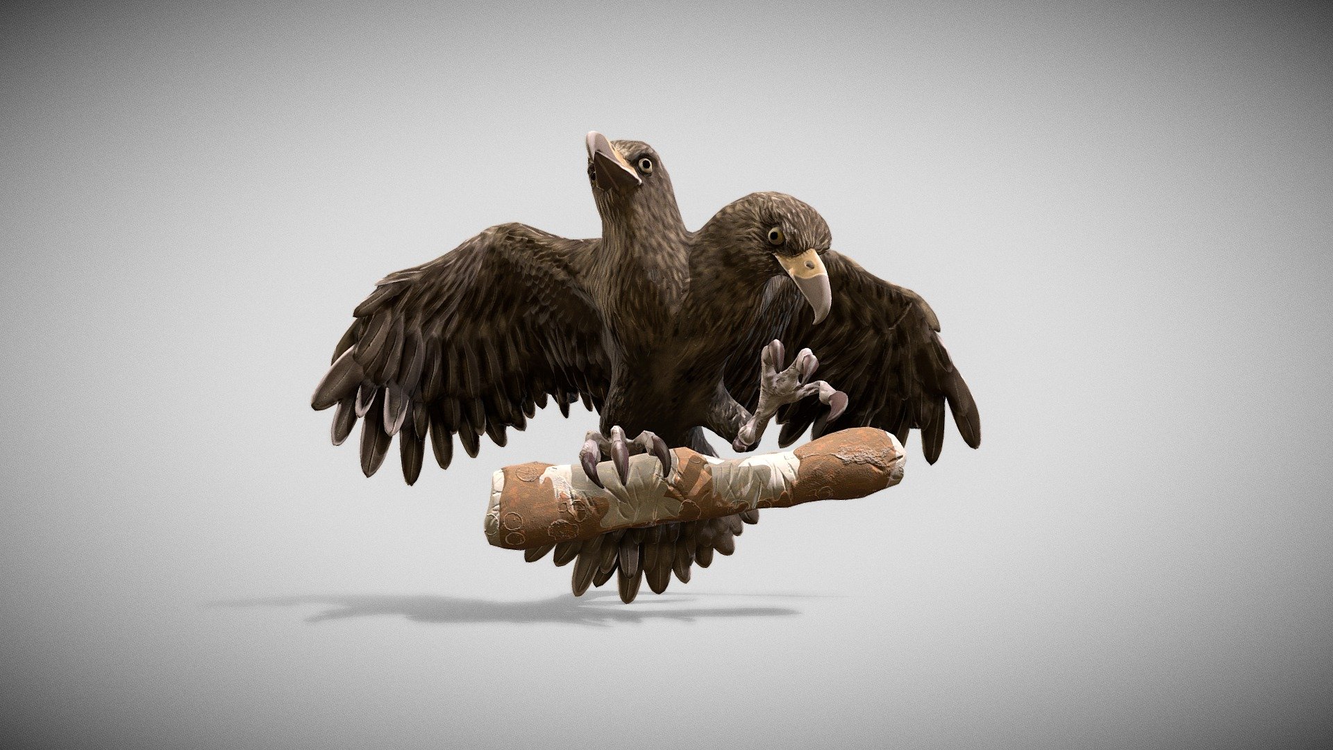 figurine of a two-headed eagle. lowpoly, PBR.
Model includes maps - normal, AO, base color, metallic, roughness.
All textures in format - tif
Textures resolution - 4096
includin FBX, OBG and textures 3d model