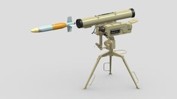 9M133 Kornet missile, printing, army, russian, print, rocket, printable, anti-tank, spriggan, guided, fagot, 9k111, weapon, asset, game, 3d, war, kornet, at-14, 9m133, kornet-m, fire-and-forget