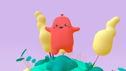 Candy Cartoon Scene  ❤️ tree, scene, plant, sky, forest, grass, toon, cute, toy, balloon, island, candy, fbx, illustrator, nature, bush, liquid, illustration, gumroad, caramel, cad_service, cinema4d-fbx, renderbunny, liquidambar, character, cartoon, art, cinema4d, animation, c4d, download, simple