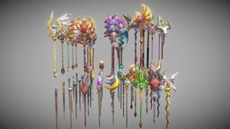 Cartoon Fantasy Staffs (+60) wizard, staff, wand, staffs, cartoon, fantasy, magic