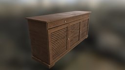 Brown cabinet wooden, ready, furniture, table, drawer, cabinet, old, game, wood