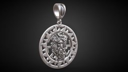 Old man beard sun pagan amulet jewelry, pendant, beard, sun, oldman, pagan
