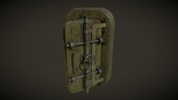 Old metal bunker door bunker, rusty, apocalypse, survival, shelter, military, door, zombie