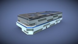 stylized sci fi block of flats 03 modern, fiction, future, sci, fi, block, generator, urban, road, cyber, cyberpunk, stylised, science, builder, metaverse, flats, architecture, asset, game, lowpoly, sci-fi, city, building