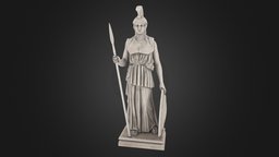 Roman Athena Statue greek, ancient, interactive, photorealistic, god, cultural, heritage, marble, statue, museum, roman, culturalheritage, athena, latin, cultural-heritage, model, sculpture, heraclea, sintica
