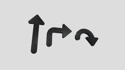 Arrow Set arrow, symbol, down, set, direction, side, up, shape, pack, sign, icon, presentation, graphic, show, turn, advertising, bundle, emoticon, navigation, bold, emoji, various, lowpoly, design, plastic, gameready