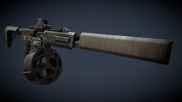Origin-12 rifle, games, game-ready, blender-3d, lowpolyart, blender3dmodel, lowpolymodel, blender-lowpoly, origin-12, weapon, blender, lowpoly, blender3d, gameart, gameasset, shotgun, gun, gameready, origin12