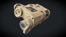 AN/PEQ-15 police, marine, gadget, army, accessory, flashlight, combat, attachment, 3d-art, lawenforcement, lasersight, substancepainter, painter, weapon, game, 3d, 3dsmax, military, gameasset, laser, gun, anpeq15