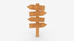Wooden signboards 02v2 frame, empty, symbol, plank, vintage, retro, board, sign, brown, mockup, billboard, old, signboard, signpost, banner, blank, placard, 3d, pbr, wood