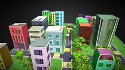 Low Poly City buildings, lowpolyassets, lowpolycity, casualgameasset