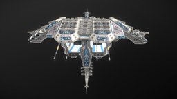 Verdun Class Battlestation base, starship, spacecraft, spacestation, station, game-ready, battlestation, outpost, pbs, msgdi, asset, pbr, lowpoly, scifi, ship, space, spaceship, noai