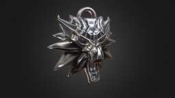 Witcher amulet jewelry, accessories, wild, series, medallion, medalion, head, cosplay, amulet, witchcraft, locket, witcher, netflix, character, animal, fantasy, wolf, magic, madalion, pendan