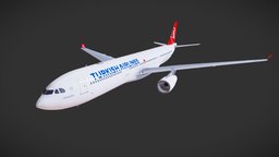 Airbus A330-343 (Unfinished) (Turkish Airlines) france, french, gears, airplane, turkey, flight, airport, aircraft, tail, airbus, engine, airline, turkish, engines, trent, flaps, rollsroyce, rolls-royce, a330, plane, animated, gear, a333, msfs2020