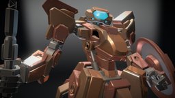 Mecha humanoid, biped, mech, robotic, mecha, machine, sciencefiction, sketchup, vehicle, scifi, futuristic, robot