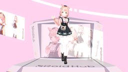 VRM model : 步玎 Pudding vrchat, vrmodel, vtuber, vrm, vtuber-commission