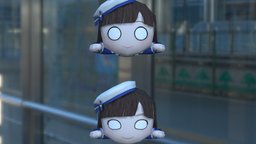 NESO Anju Inami PAPERCRAFT Love Live Sunshi 伊波杏樹 japan, live, love, mari, plush, joke, idols, sunshine, anju, idol, aqours, nesoberi, neso, inami, seiyuu, numasu, jocc, 3d, blender