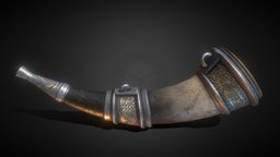 Assassins Creed Valhalla Fan Art Horn viking, medieval, ubisoft, props, assassinscreed, norse, game, art, pbr, lowpoly, digital, assassinscreedvalhalla